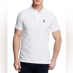Psycho Bunny Men's 5XL Cotton Classic Fit Polo White Big & Tall Preppy Casual